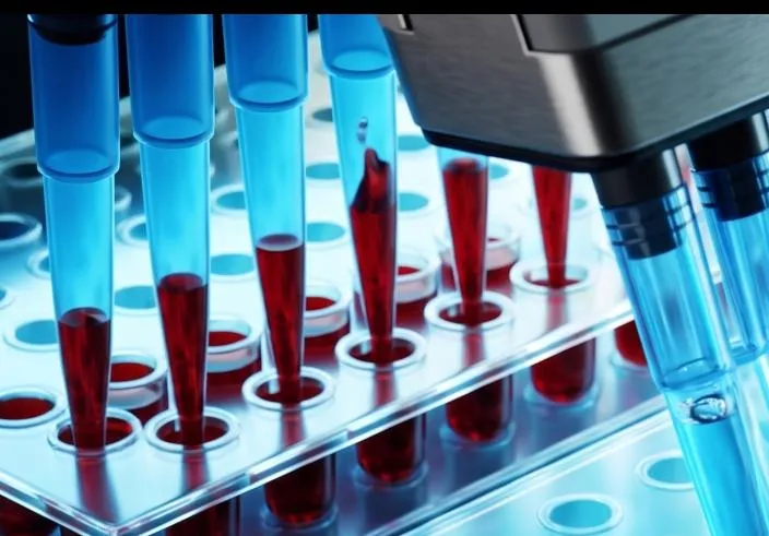 Tubos de ensaio em laboratório farmacêutico